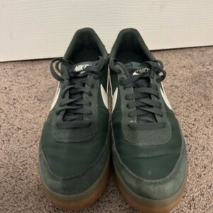 Nike Men's Dark Green Sneakers with Gum Sole